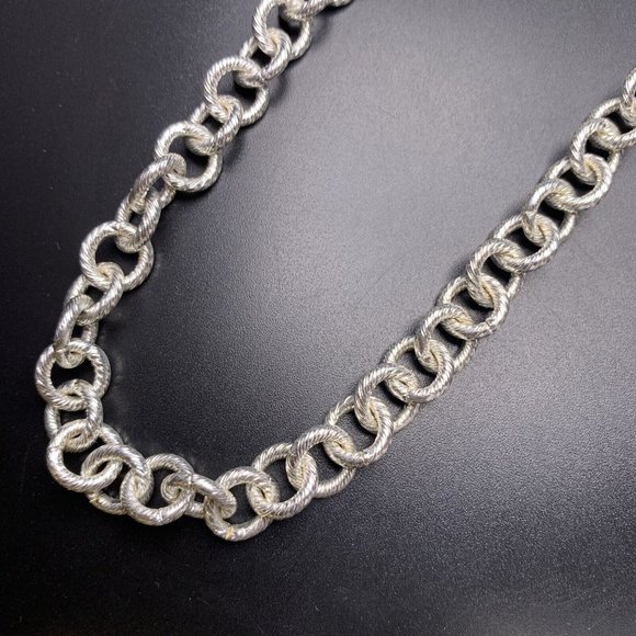 Dillards Jewelry Dillards Long Textured Rolo Chain Necklace 38 Inch